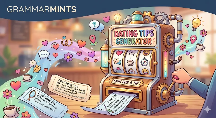 Dating tips generator meaning