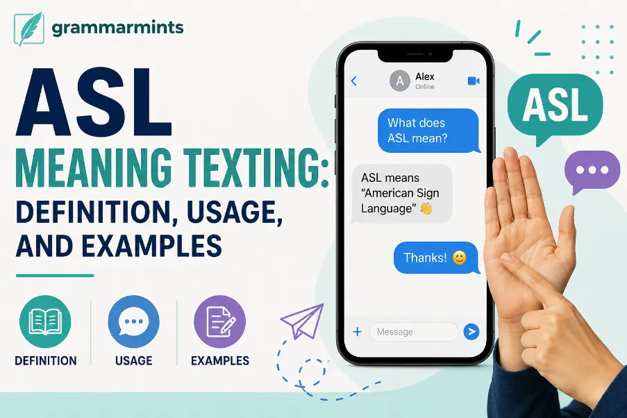 asl meaning texting