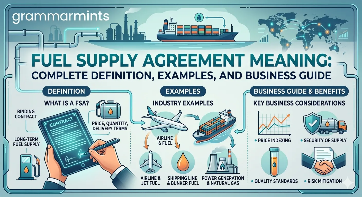 Fuel Supply Agreement Meaning: Complete Definition, Examples, and Business Guide