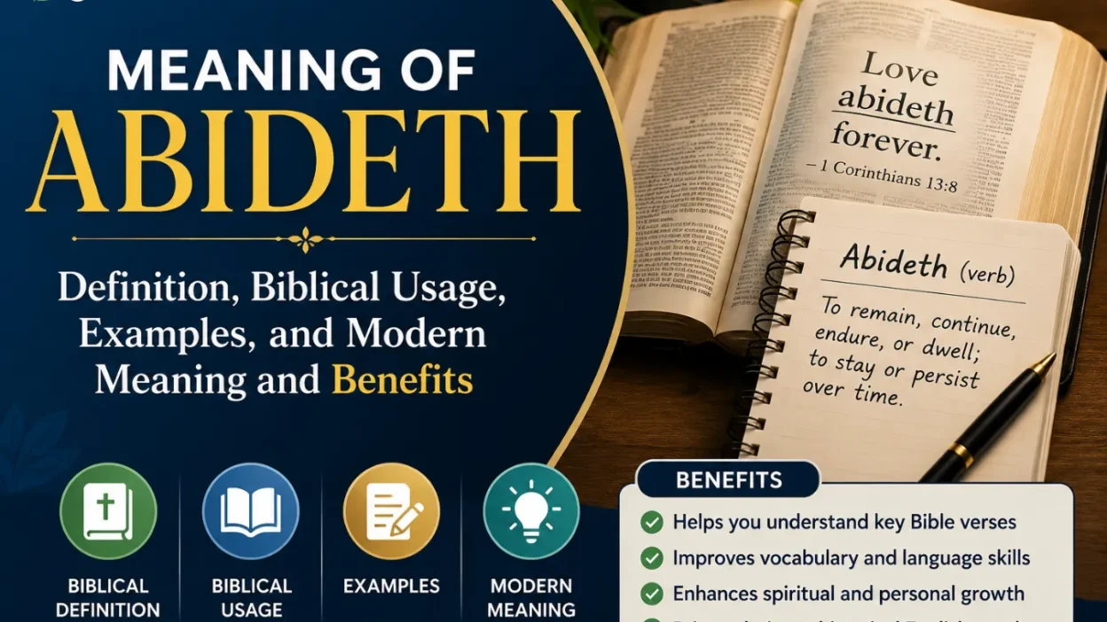 meaning of abideth