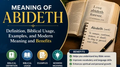 meaning of abideth