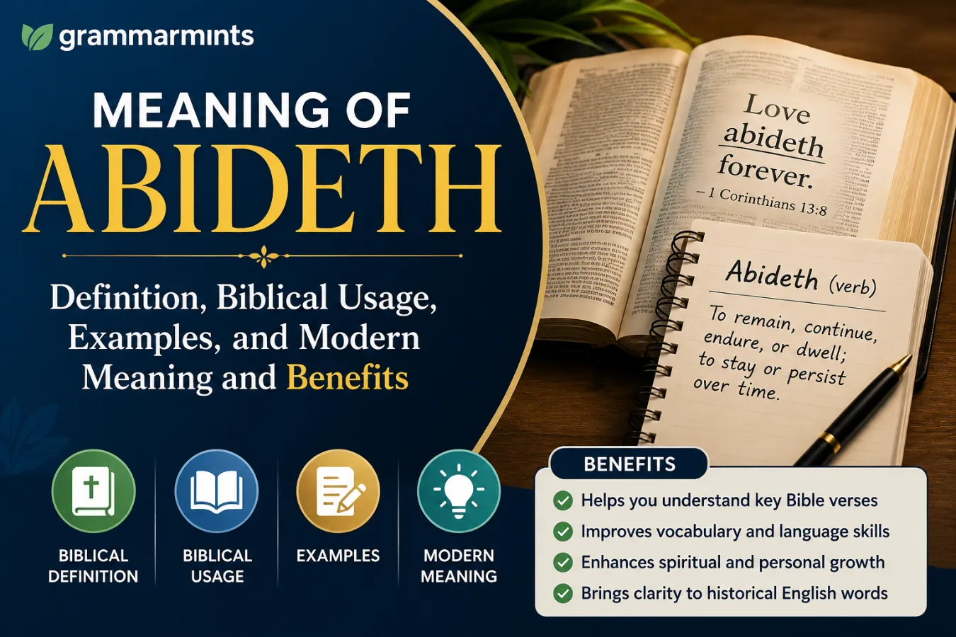 meaning of abideth