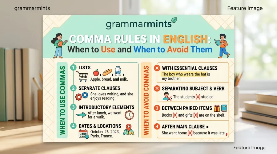 comma rules in English