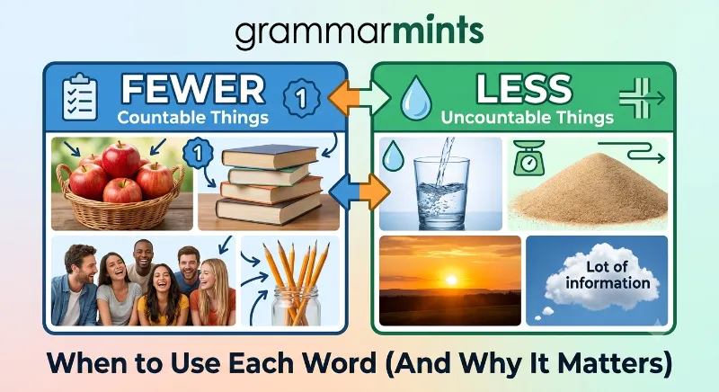 fewer vs less