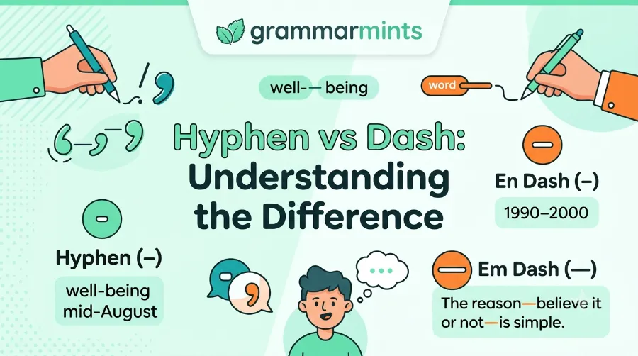 hyphen vs dash