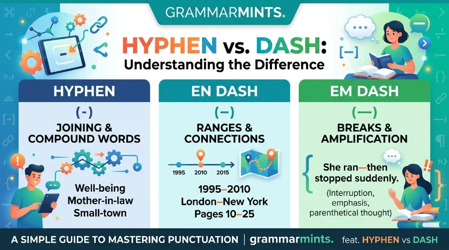 hyphen vs dash