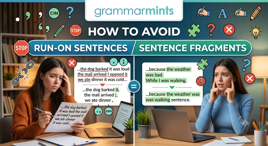 run on sentences and fragments