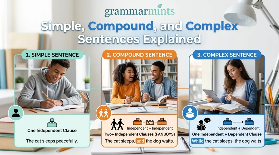 types of sentences in English