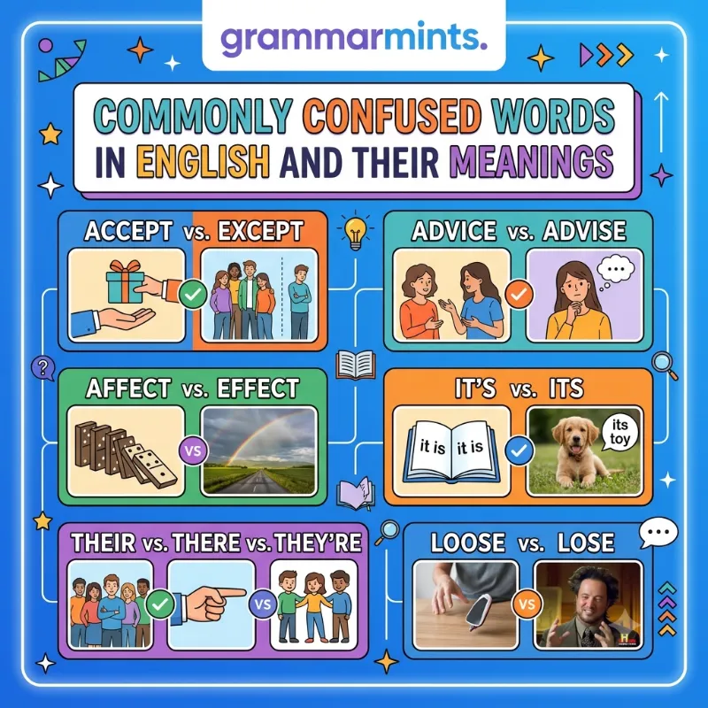 Commonly Confused Words in English and Their Meanings