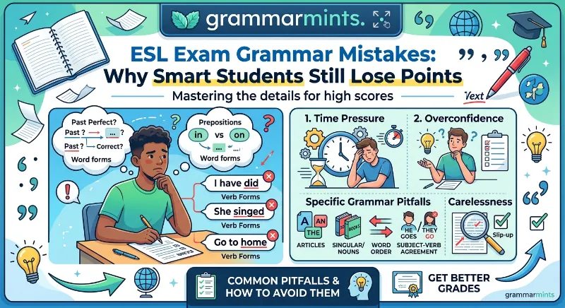 esl exam grammar mistakes
