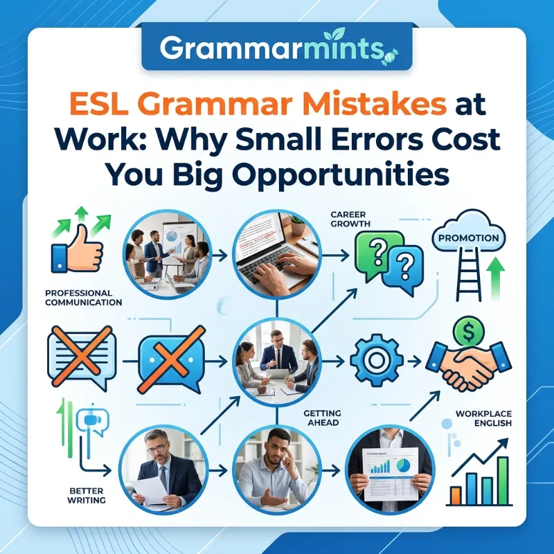 esl grammar mistakes at work
