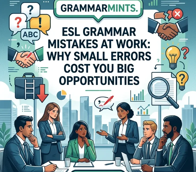 esl grammar mistakes at work