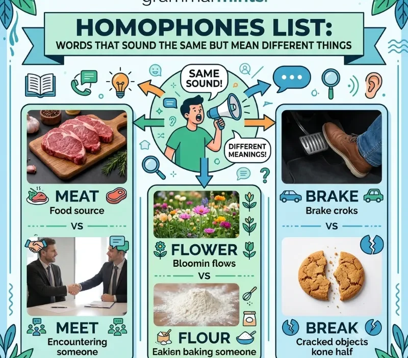 homophones list