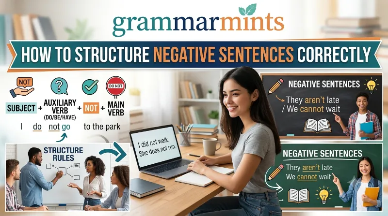 negative sentence structure.