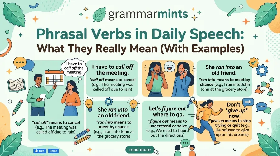 phrasal verbs in daily speech