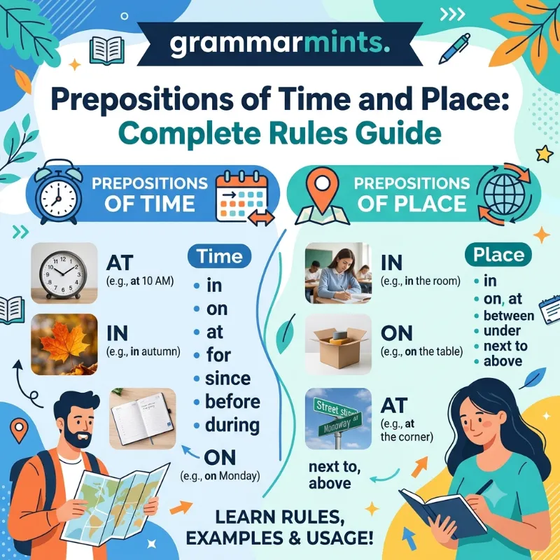 prepositions of time and place