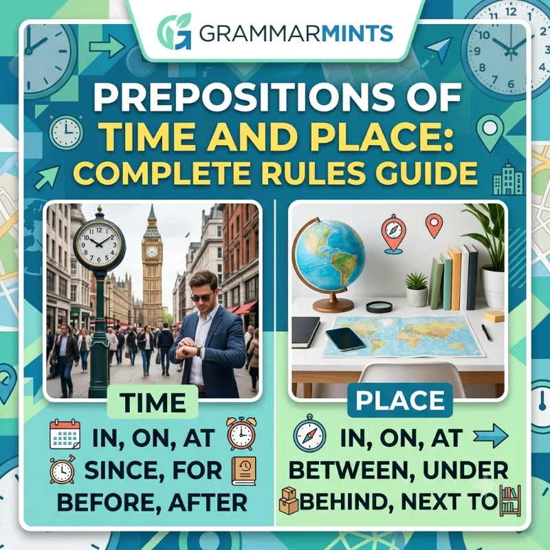 Prepositions of Time and Place: Complete Rules Guide