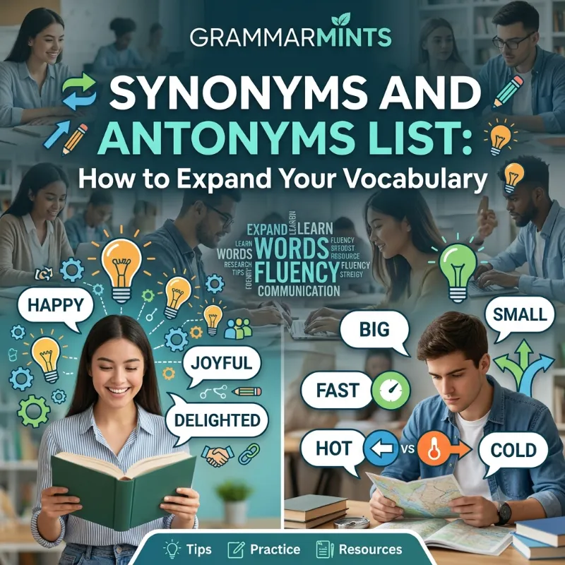 Synonyms and Antonyms List: How to Expand Your Vocabulary